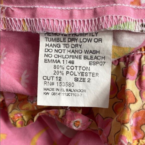 Adorable pink and yellow Eleanor Rose swan/castle open back dress, size 2T. - Picture 7 of 9